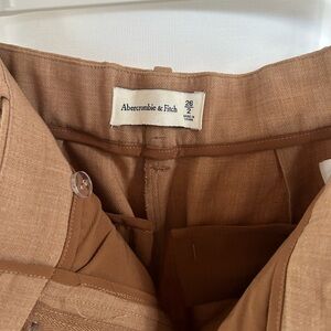 Tan high waisted trousers